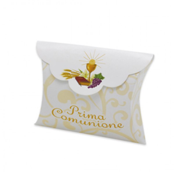 Scatolina portaconfetti - Comunione - carta - 10 x 8 x 3 cm - Big Party - conf.25 pezzi Scatolina portaconfetti - Comunione - carta - 10 x 8 x 3 cm - Big Party - conf.25 pezzi