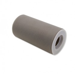 Tulle in rotolo - 12,5 cm x 25 mt - argento opaco - Big Party