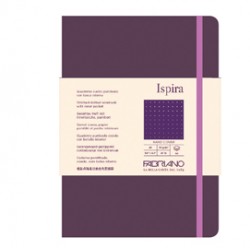 Taccuino Ispira - con elastico - copertina rigida - A5 - 96 fogli - puntinato - viola - Fabriano