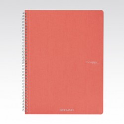 Maxiquaderno EcoQua original - spiralato - A4 - 90gr - 5mm - 70 fogli - lampone - Fabriano