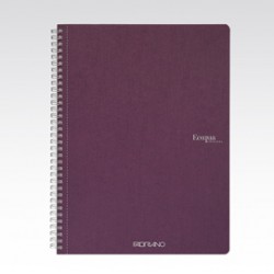 Maxiquaderno EcoQua original - spiralato - A4 - 90 gr - 5 mm - 70 fogli - vino - Fabriano