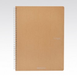 Maxiquaderno EcoQua original - spiralato - A4 - 90 gr - 1 rigo - 70 fogli - bruno - Fabriano