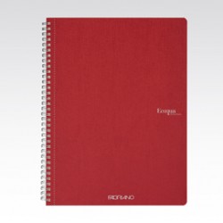 Maxiquaderno EcoQua original - spiralato - A4 - 90 gr - 1 rigo - 70 fogli - rosso scuro - Fabriano
