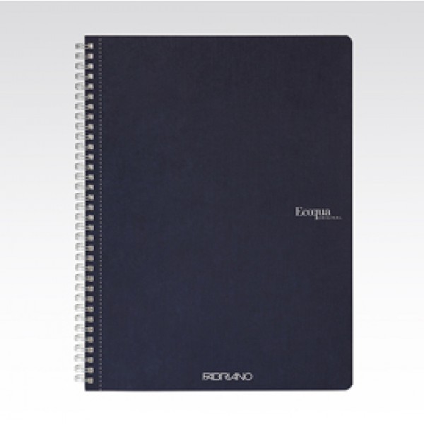 Maxiquaderno EcoQua original - spiralato - A4 - 90gr - 1 rigo - 70 fogli - blu scuro - Fabriano Maxiquaderno EcoQua original - spiralato - A4 - 90gr - 1 rigo - 70 fogli - blu scuro - Fabriano