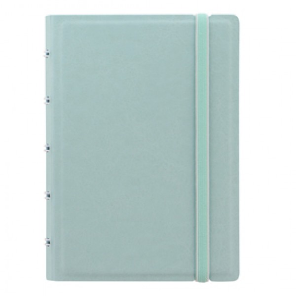 Notebook Pocket - con elastico - copertina similpelle - 144 x 105 mm - 56 pagine - a righe - verde pastello - Filofax