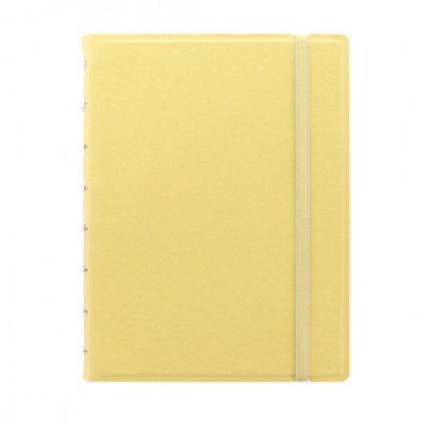 Notebook - con elastico - copertina similpelle - A5 - 56 pagine - a righe - giallo limone - Filofax Notebook - con elastico - copertina similpelle - A5 - 56 pagine - a righe - giallo limone - Filofax