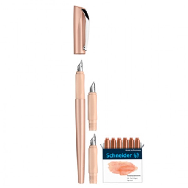 Set penna stilografica Callissima - 3 punte intercambiabili incluse - fusto albicocca - Schneider Set penna stilografica Callissima - 3 punte intercambiabili incluse - fusto albicocca - Schneider