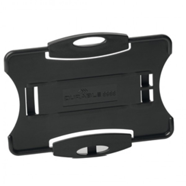 Portabadge Eco - per 1 tessera - 54 x 87 mm - nero - Durable - conf. 10 pezzi Portabadge Eco - per 1 tessera - 54 x 87 mm - nero - Durable - conf. 10 pezzi