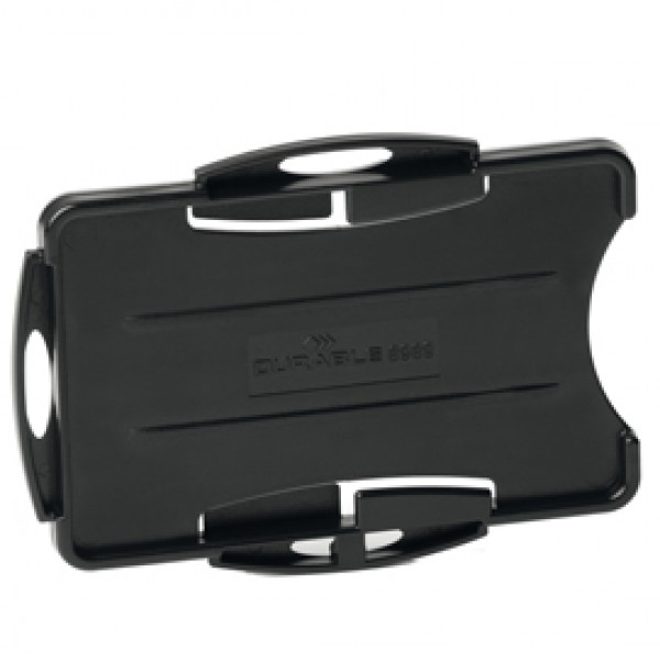 Portabadge Eco - per 2 tessera - 54 x 87 mm - nero - Durable - conf. 10 pezzi Portabadge Eco - per 2 tessera - 54 x 87 mm - nero - Durable - conf. 10 pezzi