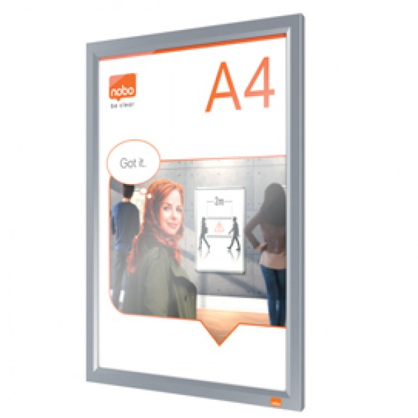 Cornice Impression PRO - a clip - A4 - alluminio - Nobo