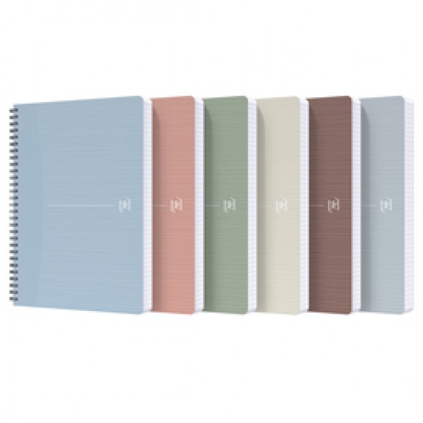 Maxiquaderno spiralato Rec'up - A4 - 1 rigo - 180 fogli - 90 gr - colori assortiti - Oxford Maxiquaderno spiralato Rec'up - A4 - 1 rigo - 180 fogli - 90 gr - colori assortiti - Oxford