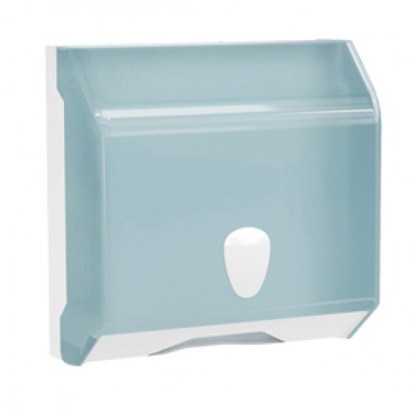 Dispenser asciugamani piegati Replast - 290 x 120 x 295 mm - bianco/azzurro - Mar Plast Dispenser asciugamani piegati Replast - 290 x 120 x 295 mm - bianco/azzurro - Mar Plast