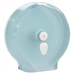 Dispenser per carta igienica Maxi Jumbo - 370 x 130 x 130 mm - bianco / azzurro - Replast