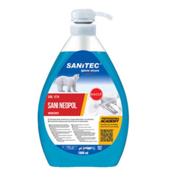 Detergente stoviglie Sani Neopol Piatti - 1 lt - Sanitec Detergente stoviglie Sani Neopol Piatti - 1 lt - Sanitec