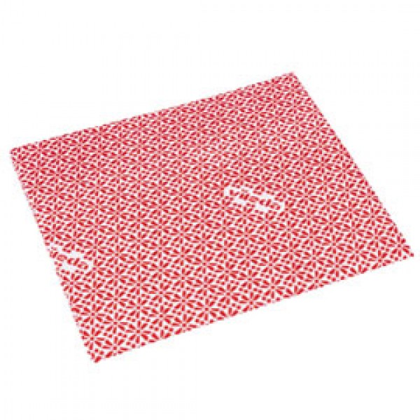 Panno multiuso Wipro - con proprietà antibatteriche - 36 x 42 cm - rosso - Vileda - conf. 20 pezzi