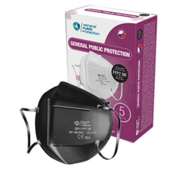 Mascherina FFP2 - pieghevole - s/valvola - imbustata singolarmente - nero