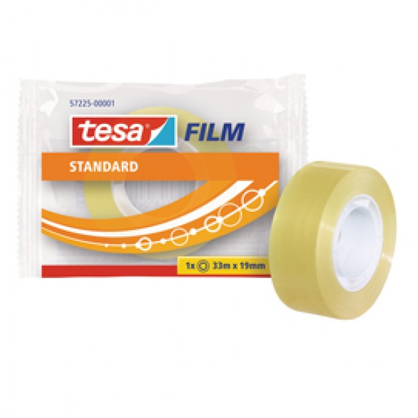 Nastro adesivo tesafilm - 33 m x 19 mm - trasparente - confezionato singolarmente - Tesa