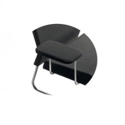 Bracciolo rivestito - divanetto Slastic - nero - Unisit