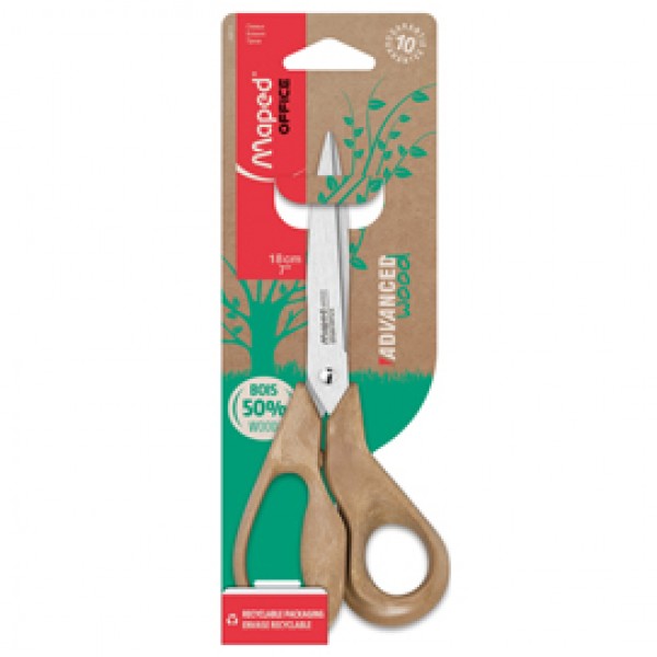 Forbici Advanced Wood - asimmetriche - 18 cm - Maped Forbici Advanced Wood - asimmetriche - 18 cm - Maped