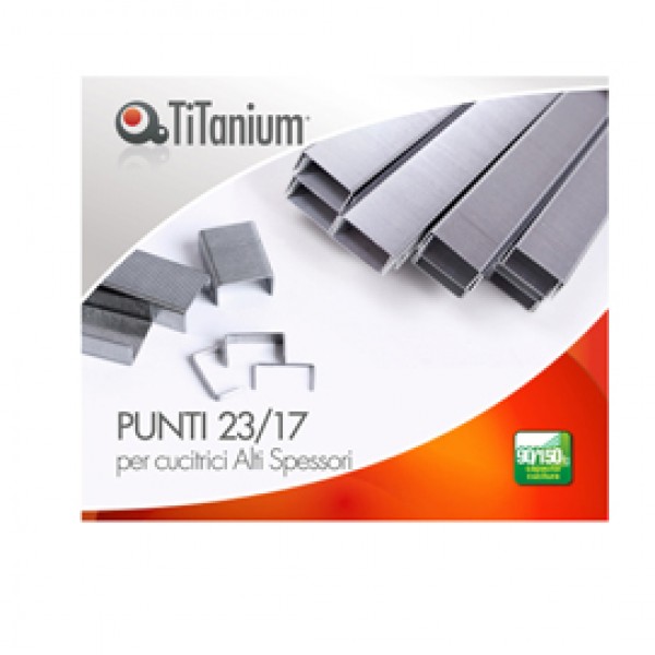 Punti metallici 23/17 - TiTanium - conf. 1000 pezzi
