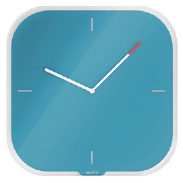 Orologio da parete Cosy - silenzioso - vetro - blu - Leitz Orologio da parete Cosy - silenzioso - vetro - blu - Leitz