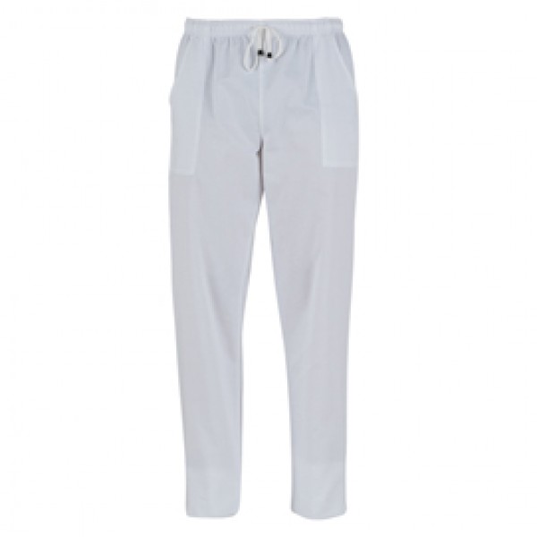 Pantalone Pitagora - unisex - 100% cotone - taglia S - bianco - Giblor's