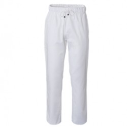 Pantalone cuoco Plutone - unisex - taglia L - bianco - Giblor's