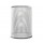 Cestino gettacarte -  tondo - metallo traforato - 14 lt - bianco - Perfetto