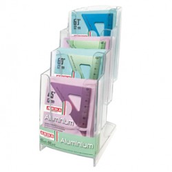 Squadrette Frost - 45° / 60° - alluminio - colori assortiti - Arda - display 40 pezzi