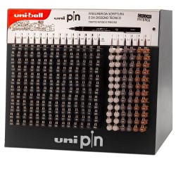 Fineliner Uni Pin - colori assortiti - Uni Mitsubishi - expo 240 pezzi