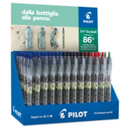 Penna a sfera Ecoball - punta 0.7 mm - colori assortiti - Pilot - expo 60 pezzi