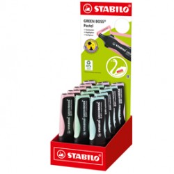 Evidenziatore Green Boss® - colori assortiti pastel - Stabilo - expo 15 pezzi