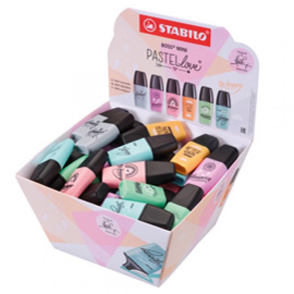 Evidenziatore Mini Pastel Love® - colori assortiti pastel - Stabilo - expo 50 pezzi