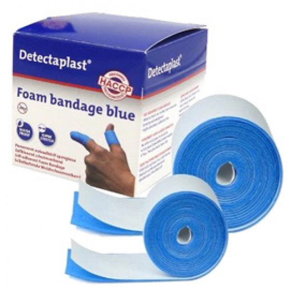 Bendaggio coesivo Detectaplast - per HACCP - 6 x 450 cm - blu - PVS Bendaggio coesivo Detectaplast - per HACCP - 6 x 450 cm - blu - PVS