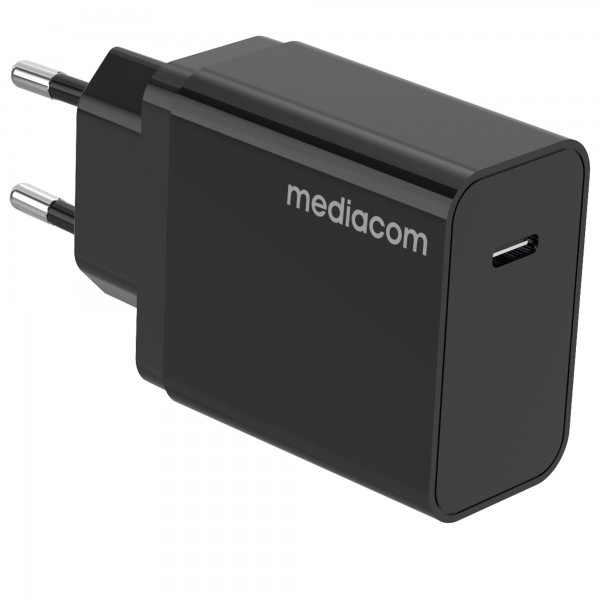 Caricatore da muro - 30 W - porta USB Type-C - Mediacom Caricatore da muro - 30 W - porta USB Type-C - Mediacom