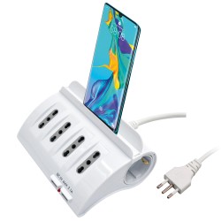 Multipresa da tavolo - con porta telefono/Tablet - Mediacom