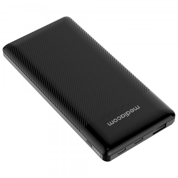 Powerbank ultrasottile Type-C - da 10.000 mAh - nero - Mediacom Powerbank ultrasottile Type-C - da 10.000 mAh - nero - Mediacom