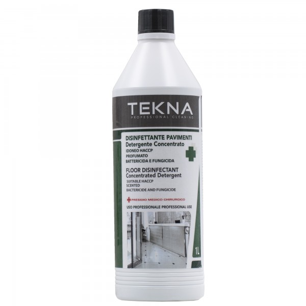 Disinfettante detergente - per pavimenti - concentrato - 1 lt - Tekna Disinfettante detergente - per pavimenti - concentrato - 1 lt - Tekna