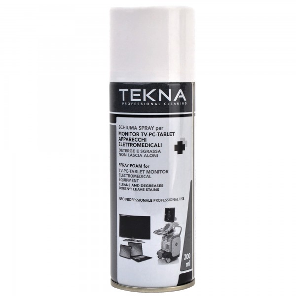 Schiuma spray per monitor/pc/tablet/tv - 200 ml - Tekna Schiuma spray per monitor/pc/tablet/tv - 200 ml - Tekna