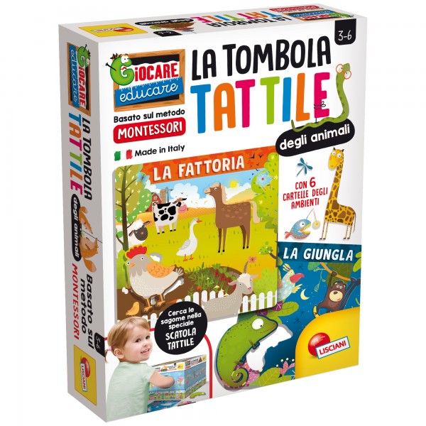 Tombola tattile degli animali Montessori Plus - Lisciani