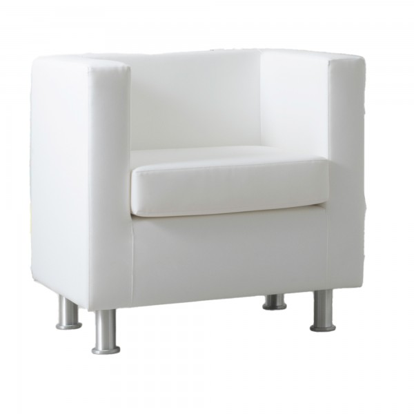 Poltrona Pragma PR1 - con braccioli inclusi - similpelle - bianco - Unisit Poltrona Pragma PR1 - con braccioli inclusi - similpelle - bianco - Unisit