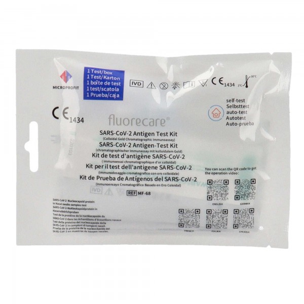 Test antigenico rapido SARS-COV-2 Fluorecare - per autodiagnosi - CE1434