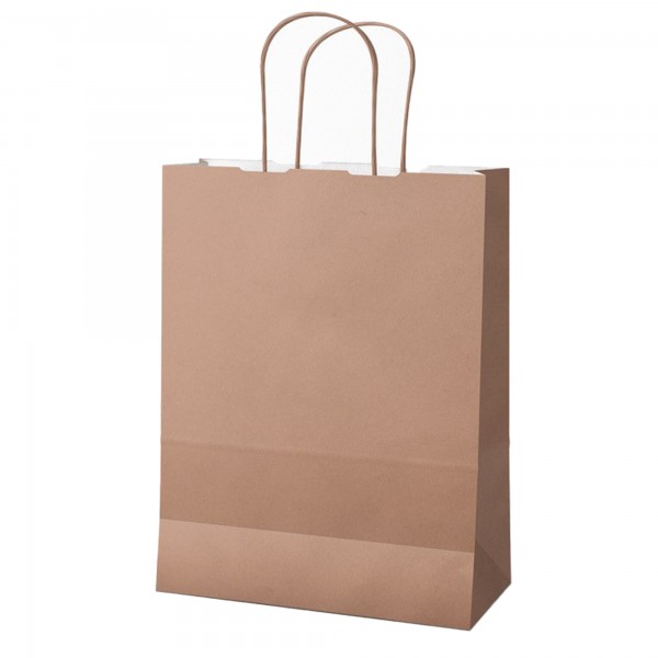Shopper Twisted - maniglie cordino - 26 x 11 x 34,5 cm - carta kraft - rosa antico - Mainetti Bags - conf. 25 pezzi Shopper Twisted - maniglie cordino - 26 x 11 x 34,5 cm - carta kraft - rosa antico - Mainetti Bags - conf. 25 pezzi