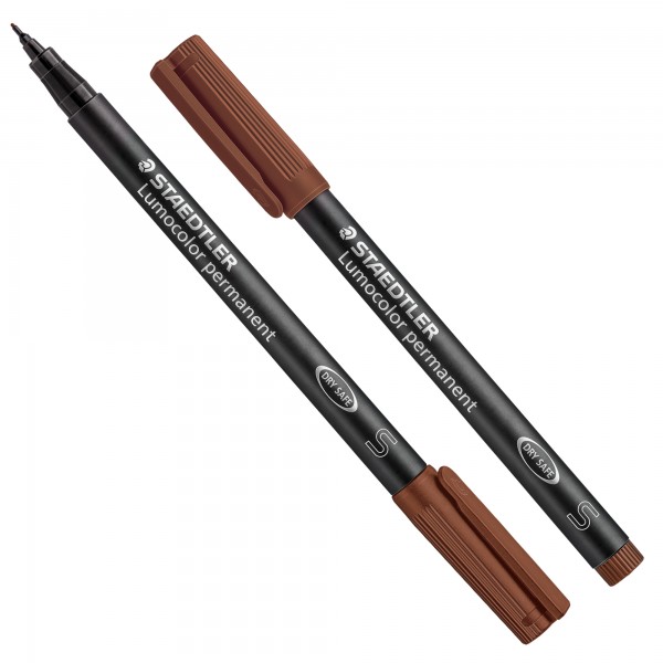 Pennarello Lumocolor Permanent 313 - punta 0,4mm - marrone - Staedtler
