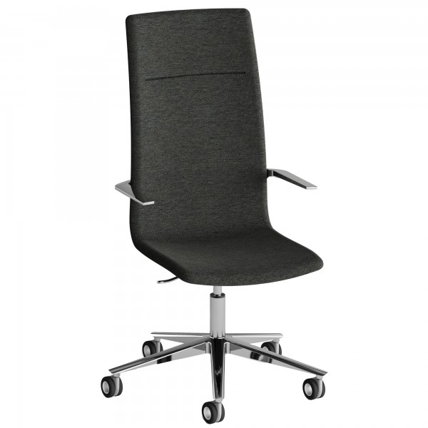 Poltrona direzionale Kona KOA - con braccioli fissi - grigio scuro - Unisit Poltrona direzionale Kona KOA - con braccioli fissi - grigio scuro - Unisit