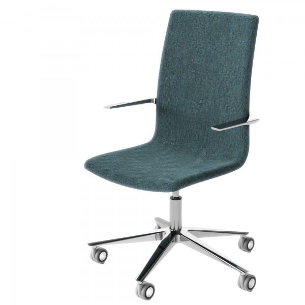 Poltrona direzionale Kona KOM - con braccioli fissi - jeans - Unisit Poltrona direzionale Kona KOM - con braccioli fissi - jeans - Unisit