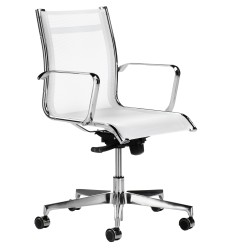 Poltrona direzionale Pollux PLD - con braccioli inclusi - bianco - Unisit