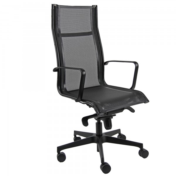 Poltrona direzionale Pollux all black PVP - con braccioli inclusi - nero - Unisit Poltrona direzionale Pollux all black PVP - con braccioli inclusi - nero - Unisit