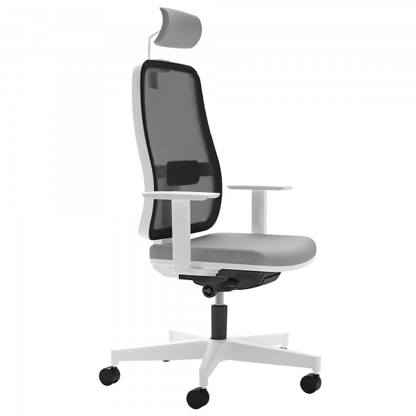 Poltrona direzionale Blaze BLYTBPG - con braccioli regolabili e poggiatesta - grigio - Unisit Poltrona direzionale Blaze BLYTBPG - con braccioli regolabili e poggiatesta - grigio - Unisit