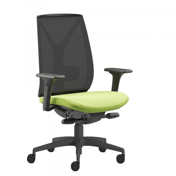 Poltrona semidirezionale Velia VEA - con braccioli regolabili - verde mela/nero - Unisit Poltrona semidirezionale Velia VEA - con braccioli regolabili - verde mela/nero - Unisit